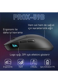 Resim Gameagle PROX-59B Ultra Hafif Kablosuz 3 Mode Oyuncu Optik Mouse 
