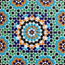 Resim Kütahya Hedef Çini AC63 20 x 20 Dekoratif Çini 