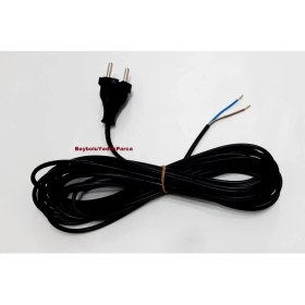 Resim Yassı Siyah Elektrik Kablo 7 Metre Makara Süpürge Bağlantısı 