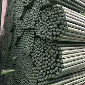 Resim DIY 180cm/70.8inç Yeşil Bahçe Bitkisi Destek ve Bağlantı Seti, Tomatlara, Patlıcanlara ve Üz Vincelerine Dayanıklı Plastik Kaplı Metal Çubuklar - 22 Çubuk ve 11 Bağlantı Elemanı İçerir 