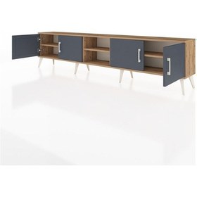 Resim Arges Tv Ünitesi 3 Raflı 4 Kapaklı 220x30x51 Çam-antrasit/çam Antrasıt/atlas Çam - Atlas Çam 