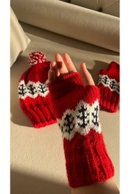 Resim MESKSTORE El örgüsü bere eldiven set 