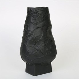 Resim Vitale Siyah Dalgalı Vazo 24 22 31 Cm Ak.jm00021 Renkli 