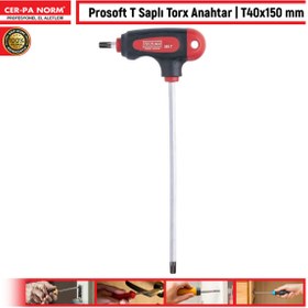 Resim CER-PA NORM Prosoft T Saplı Torx Anahtar | T40 x 150 mm 