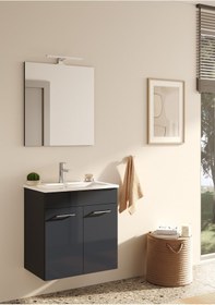 Resim Vitra Ardea Banyo Dolabı Seti 60 Cm 67072 Antrasit - Gri 