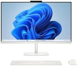 Resim HP OmniStudio 27-CU0009NT D62C1EA Intel Core 5 210H 16GB RAM 512GB SSD 27 inç Full HD FreeDos Beyaz All In One PC 