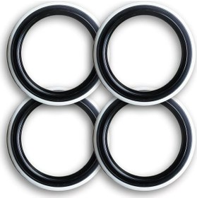 Resim TEAMCAR Oto Lastik Yanağı Siyah Beyaz 13 Jant 4 Adet Yanak 