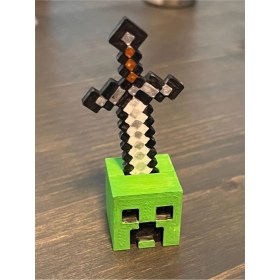 Resim Bi'şeyler Sepeti Minecraft Creeper Masaüstü Dekoratif Biblo Dekor 