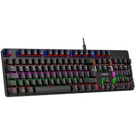 Resim KB-MK1 Lumos Siyah USB Rainbow Aydınlatmalı Red Switch Full Anti-Ghosting Mekanik Gaming Oyuncu Klavyesi 