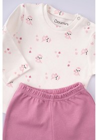 Resim Boumini Bebek Ve Çocuk Pijama Takımı Pembe Miskin Pembe 