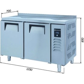 Resim Galleyz Tezgah Tip Slim Buzdolabı - 2 Kapılı - 125X70X85 cm 