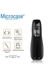 Resim Microcase Kablosuz Lazerli Sunum Kumandası Laser Pointer 15 Mt - Al3226 