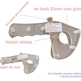 Resim Ender Elmas Cam Kesme Aleti Infrared Elektrikli ve Ufo Soba Camı Için 10MM - 23MM E Kadar 