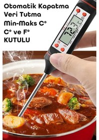 Resim Dijital Gıda Termometresi Sıvı Gıda Et Su Süt Yiyecek Sıcaklık Ölçer Mutfak Için Gıda Termometre 027 
