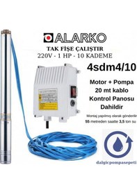 Resim Alarko 4Sdm4/10 Dalgıç Pompa Set Halinde - 20 M Kablolu - Panolu 