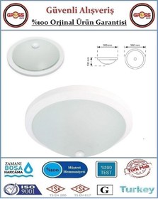 Resim Netelsan Tavan Armatürü - Soft Camlı - Sensörsüz - Tek Duylu Cam - Beyaz 