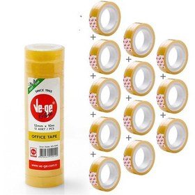 Resim Vege Bant Office Tape 12x10 Eto 12 Adet 1210 