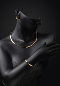 Resim Bilezikci Dolunay Taşsız Suyolu Altın Düğün Seti 