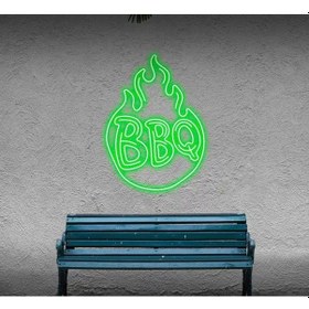 Resim Twins Led Bbq Yazılı Ve Şekilli Neon Tabela Yeşil Model:model:37083366 Yeşil 