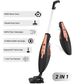 Resim Fakir Range Rematrix Dikey Kablolu Süpürge Rose 