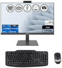 Resim Axer AX27H7 İntel i7 12700 16GB-512GBSSD 27" Freedos AIO Masaüstü Bilgisayar 