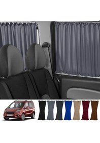 Resim Pandami Ford Tourneo Courier 2014+ Uyumlu Gri Raylı Oto Perde Takımı 