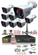 Resim IDS DS-2021HD-SET8-NOHDD 8 Kameralı 1080P Full HD 5 MP Sony Lensli Kamera Seti - 2021 