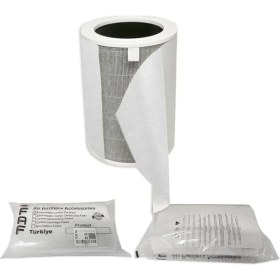 Resim Misda Store Fresh Air Filter 10 Adet Xiaomi Smart Purifier 4 Lite Ile Uyumlu Filtre Üstüne Uyumlu Gümüş Iyonlu Elektrostatik Toz Tutucu Ön Filtre 