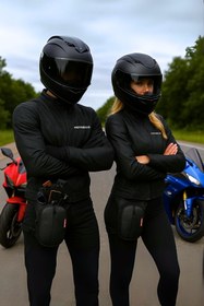 Resim Motobros Karbon Desenli Deri Motosiklet Bacak Çantası 3 Gözlü (SU GEÇİRMEZ) 