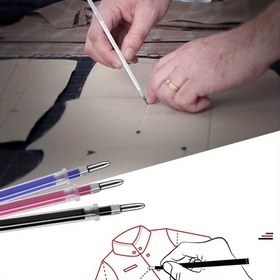 Resim 10'lu Set Sihirli Isıyla Silinebilen Kumaş İşaretleyiciler - Terzilik, Dikiş ve El İşleri için Kaybolan Mürekkep Kalemleri 