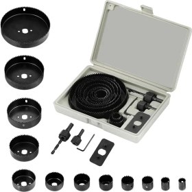 Resim Markport 16 Parça Panç Seti Ağaç Kesme Testere Matkap Ucu Takımı Alçıpan Tavan Kesme 