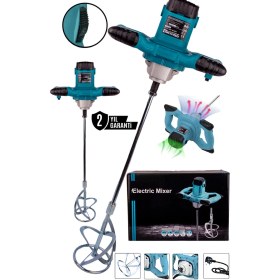 Resim Kimmeer Plus Profesyonel 1200W Devir Ayarlı Elektrikli Alçı Boya ve Harç Karıştırıcı Mikser 