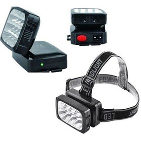 Resim 12 Ledli Şarjlı Kafa Lambası Power Ledli Kafa Feneri Tepe Lambası Pop Çok Renkli 