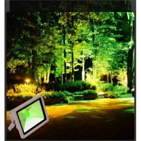 Resim Ledli Siyah Aleminyum Döküm Kasa 10W Yeşil LED Projektör Bahçe Mağaza Bina Giriş Su Geçirmez LED Pr 