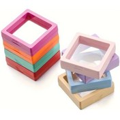 Resim Willowhaven Yeşil Mücevher Sergileme Kutusu 3.54x3.54x0.79in Pe Yüzer Filmli Kolye Küpe Yüzük Saklama 