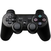 Resim Siyah-gamepad P3 Kablosuz Bluetooth Denetleyicisi Için P3 Çift Şok Oyun Joystick Kablosuz Gamepad Konsolu 