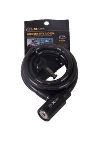 Resim X-LOCK XBYC TY502 Spiral Kilit 10x1500 mm Çelik BİSİKLET KİLİT Siyah 