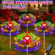 Resim 4/ 1 Paket Solar Bahçe Havai Fişek Işıkları, IP65 Su Geçirmez DIY Dekoratif Güneş Enerjili Aydınlatma, 8 Modlu, Bahçe Yolu ve Parti Süslemesi İçin 