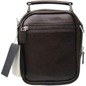 Resim Guard Mini Kahverengi Kristal Hakiki Deri El Çantası Erkek P1691 Kahverengi 