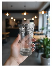 Resim Ottoman Gümüş Kaplama Paşabahçe Azur Lux Meşrubat Ve Su Bardağı 300cc Şeffaf 