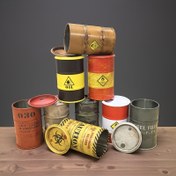 Resim Mini Demir Depolama Kavanozu, Demir Yağ Tankı Kalem Tutucu, Masaüstü Vintage Süs, Su Geçirmez Metal Depolama Kutusu, Endüstriyel Tarz Flip-Top Depolama Konteyneri, Çok Fonksiyonlu Ofis Depolama Kutusu, Masaüstü Düzenleme İçin Uygun, Sikke Depolama Kutusu, Demir Depolama Kavanozu 