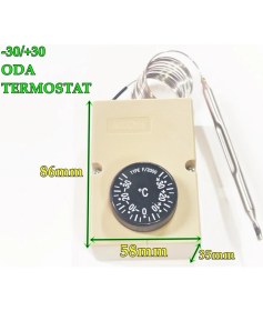 Resim Buzdolabı Kuyruklu Oda Termostatı +30/-30 Type F/2000 