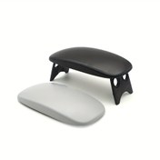 Resim Katlanabilir Yükseklikli Plastik Tırnak Sanatı El Yastığı - Hipoalerjenik Ergonomik Bilek Desteği, Japon Tarzı Tasarım ile Oturma veya Yastık Olarak Çift Kullanım için Manikür Salonu & Evde Manikür 