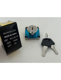 Resim Shuntong 138/139 Çekmece Kilidi 19 mm Metal Gövdeli Anahtarlı Dolap Kilidi - ( 10 Kilit / 20 Anahtar ) 