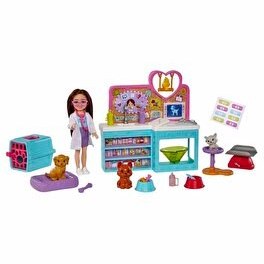Resim Barbie Chelsea Meslekleri Öğreniyor Veteriner Oyun Seti HGT12 