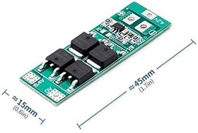 Resim 2S 20A Lityum Batarya BMS Koruma Kartı Standart Versiyon Pil Li-ion 18650 8.4V 