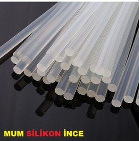 Resim İnce Mum Silikon 7.2 MM İnce Çubuk Silikon 30 CM 1 KG Mum 