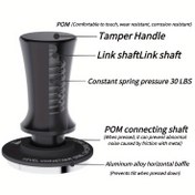 Resim Premium Kahve Presi Ayarlanabilir Sıkma Sapı ve Bağlantı Şaftı ile - 51/53/54/58mm Boyutlar, Sabit Yay Basınçlı, Gürültü Azaltıcı Tasarım ile Pürüzsüz Demleme 
