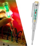 Resim UmoTech Kontrol Kalemi Elektrik Elektronik Test Cihazı Kırmızı Yeşil LED Işıklı Faz Voltaj Testi Tornavida 