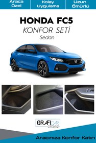 Resim GRAFICAR DESIGN Honda Fc5 Konfor Seti - Iç Trim Kumaş Kadife Kaplama-ses Izolasyon Amaçlı Ürün / Sedan 2016-2021 